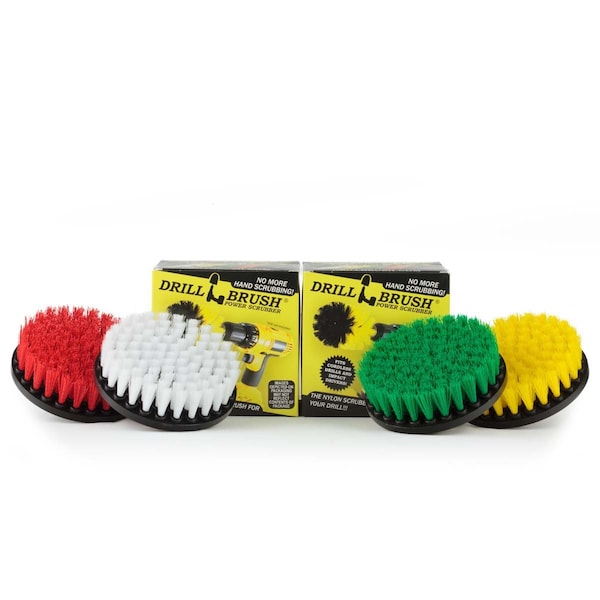 Drill Brush Power Scrubber By Useful Products 5 in W 5 in L Brush, Variety 5in-S-GRWY-QC-DB - main